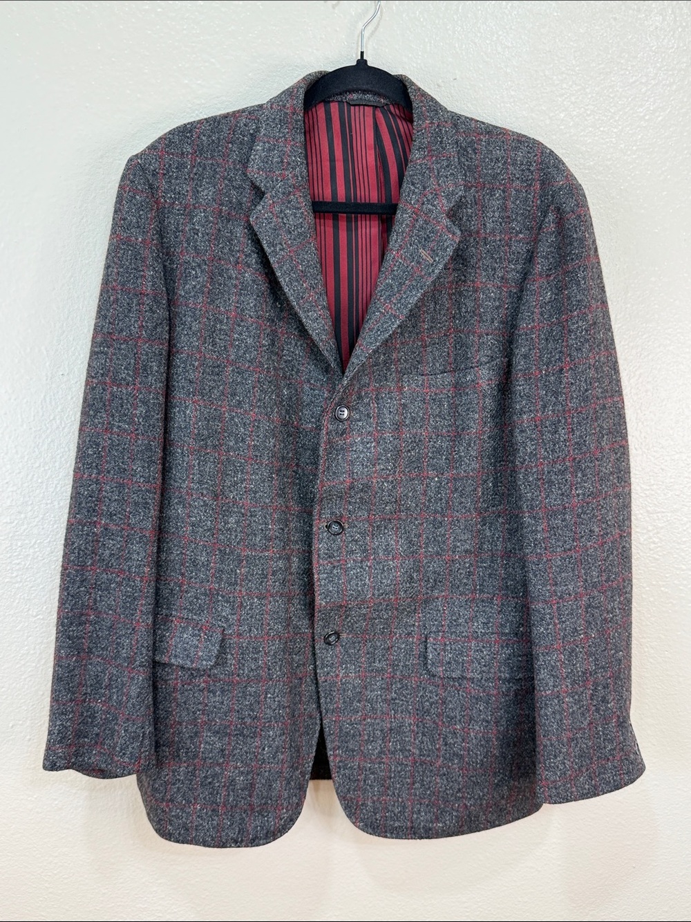Vintage HARRIS TWEED Blazer Men's Scottish Wool Sport Coat Jacket
